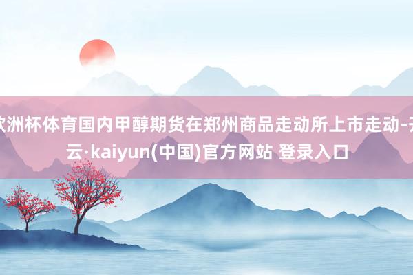 欧洲杯体育国内甲醇期货在郑州商品走动所上市走动-开云·kaiyun(中国)官方网站 登录入口